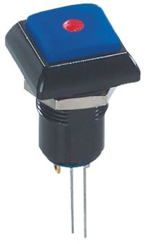 APEM Interruptor De Botón Pulsador, Color De Botón Azul, Enclavamiento, 5 A A 28 V Dc, 48V Ac, Montaje En Panel, IP67,