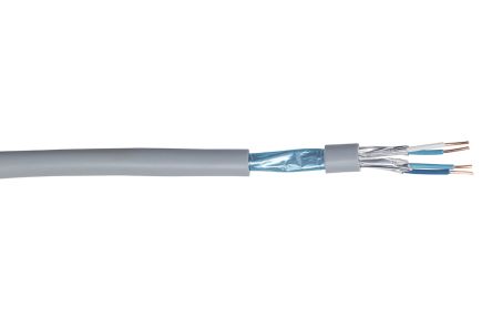 CAE Groupe Telefonkabel Schwer Entflammbar 1/0,51 Mm 4-adrig PVC 100m Aluminium/PET-Band