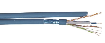 CAE Multimedia Connect MMC Ethernetkabel Cat.6, 100m, Blau Verlegekabel F/UTP, Aussen ø 7 X 14.5mm, LSZH