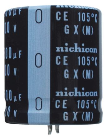 Nichicon GX Snap-In Aluminium-Elektrolyt Kondensator 680μF ±20% / 250V Dc, Ø 25mm X 40mm, Bis 105°C