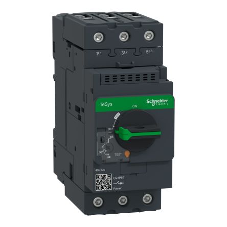 Schneider Electric GV3 Thermischer Überlastschalter / Thermischer Geräteschutzschalter, 3-polig, TeSys, 65A, 690V 132 X