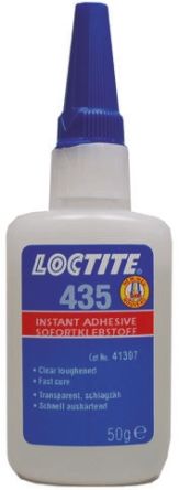 Loctite 435 Sekundenkleber Cyanacrylat Flüssig Transparent, Flasche 50 G