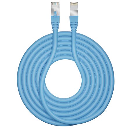 CAE Groupe CORD6ASF01, 1m Cat6a, Blue RJ45 to Male RJ45 Male, S/FTP Shielded, Terminated LSZH Sheath