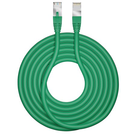 CAE Groupe CORD6ASF05, 5m Cat6a, Green RJ45 to Male RJ45 Male, S/FTP Shielded, Terminated LSZH Sheath