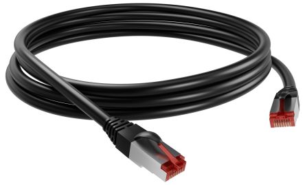 CAE Groupe CORD6ASF05, 5m Cat6a, Black RJ45 to Male RJ45 Male, S/FTP Shielded, Terminated LSZH Sheath