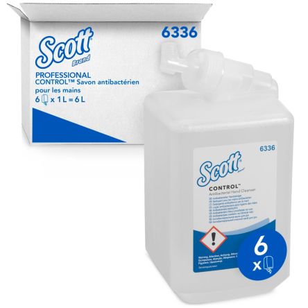 SCOTT Unscented 6336 Hand Soap Hydrating, Moisturising with Anti-Bacterial Properties - 1 L Cassette