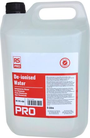 RS PRO Deionised Water 5L Can