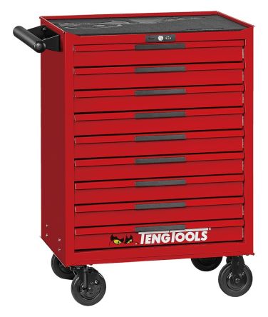Teng Tools 9 Drawer Steel Wheeled Roller Cabinet