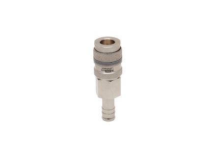 RS PRO Brass, Steel Female Pneumatic Quick Connect Coupling, 9mm Hose Barb
