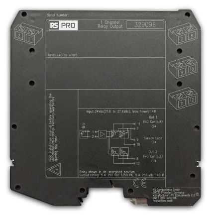 RS PRO 5 A NE/ND Loads Safety Relay, 24V dc, Single Channel, 4 Safety Contacts