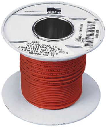 Alpha Wire Einzeladerleitung 0,75 Mm², 18 AWG 30m Orange PVC Isoliert Ø 2.01mm 16/0,25 Mm Litzen UL1007