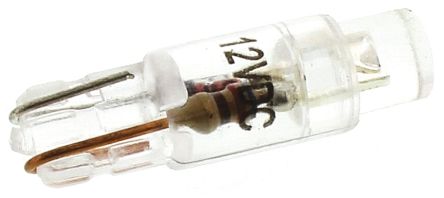 JKL Components LED Signalleuchte Weiß, 12V Dc, Ø 4.5mm X 20.3mm, Keilsockel