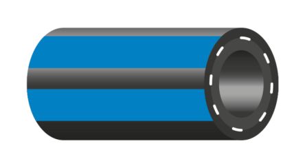 PREVOST AIRCA Rubber, Flexible Tube, 13mm ID, 22mm OD, Black, 40m