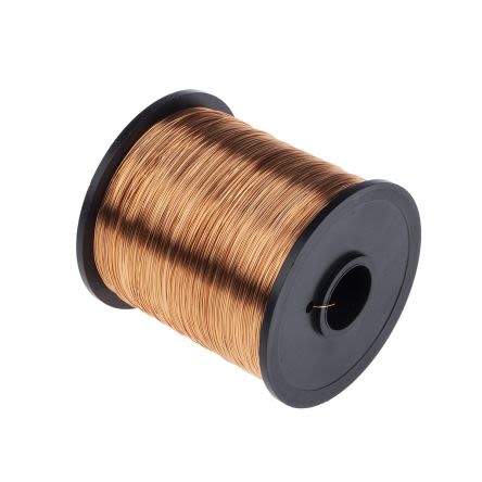 RS PRO Alambre De Cobre, Sección 0.08 Mm² / 28 AWG, Ø 0.315mm, Long. 700m, Acabado Esmaltado