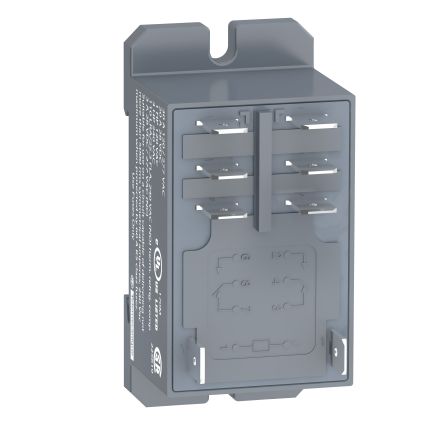 Schneider Electric DIN Rail or Panel Power Relay, 24V dc Coil, 30A Switching Current, DPDT
