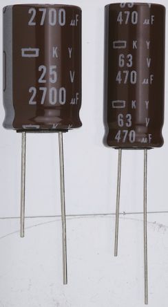 CHEMI-CON Nippon KY, THT Elektrolyt Kondensator 10000μF ±20% / 16V Dc, Ø 18mm X 40mm, Bis 105°C