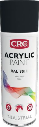 CRC ACRYLIC PAINT Sprühfarbe Schwarz Matt, 400ml, RAL 9011