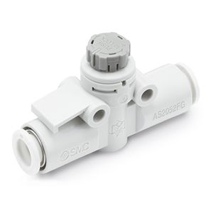 SMC AS-FG Series Tube Speed Controller, 6mm Tube Inlet Port x 6mm Tube Outlet Port, AS2052FG-06A