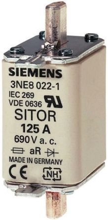 Siemens Fusible De Cuchillas Centradas 3NE, NH00, GR, 690V Ac, 25A, DIN 43620, IEC 60269-2-1, VDE 0636