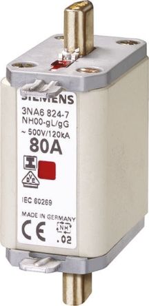 Siemens NH-Sicherung NH00, 500V Ac / 125A, GG CSA 22.2, IEC EN 60269, VDE 0636
