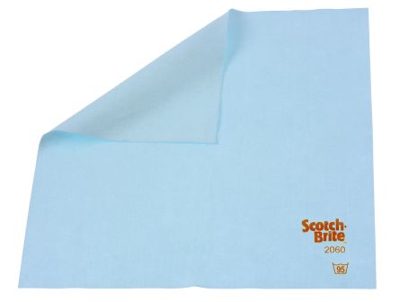3M Scotch-Brite 2060 Blue Microfibre Cloths For Dust Removal, General Cleaning, Dry Use, Bag Of 10, 400 X 360mm, Repeat