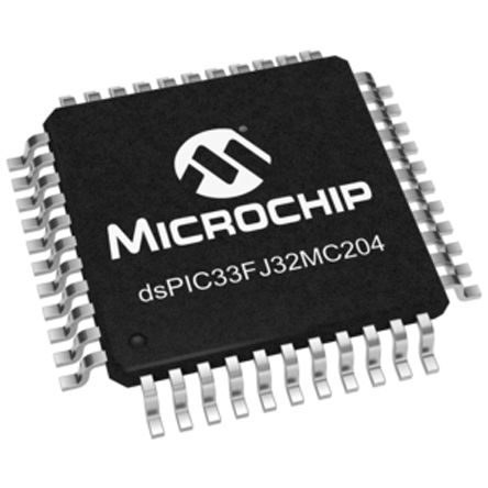 Microchip Processore DSP, 40MIPS, Memoria Flash 32 KB, 44 Pin, TQFP, Montaggio Superficiale