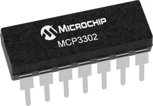 Microchip ADC, MCP3302-CI/P, Double, 12 Bits Plus Sign Bits, 100ksps, 14 Broches, PDIP