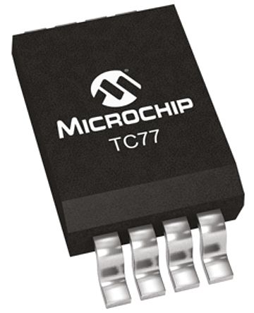 Microchip Sensor De Temperatura TC77-3.3MOA, 12 + Bit De Señal, Encapsulado SOIC 8 Pines, Interfaz Serie-microcable, Serie-SPI