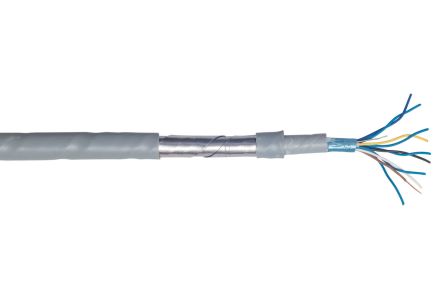 CAE Groupe Telefonkabel Schwer Entflammbar 1/0,51 Mm 10-adrig PVC 100m Mit Stahlband Gepanzert