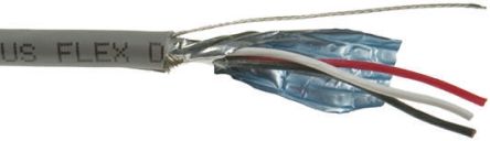 Alpha Wire Xtra-Guard Flex Steuerleitung 0,2 Mm Ø 5.05mm Kupfer Verzinnt Schirmung PVC Isoliert Grau