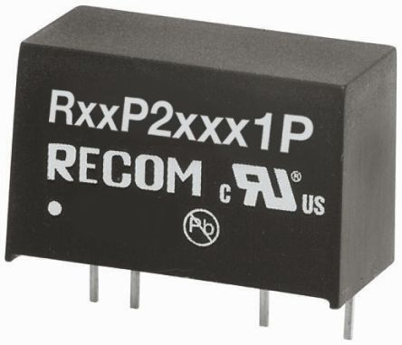 Recom R05P DC/DC-Wandler 2W 5 V Dc IN, 12V Dc OUT / 167mA 2.6kV Ac Isoliert