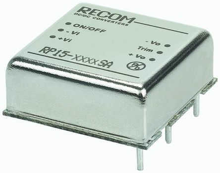 Recom RP15-A DC/DC-Wandler 15W 12 V Dc IN, 3.3V Dc OUT / 4A 1.6kV Dc Isoliert