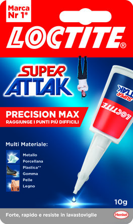 Henkel Supercolla Super Attak Maxi Da 10 G, Col. Trasparente