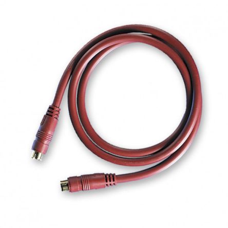 Van Damme Male 4 Pin Mini-DIN To Male 4 Pin Mini-DIN Red DIN Cable 20m
