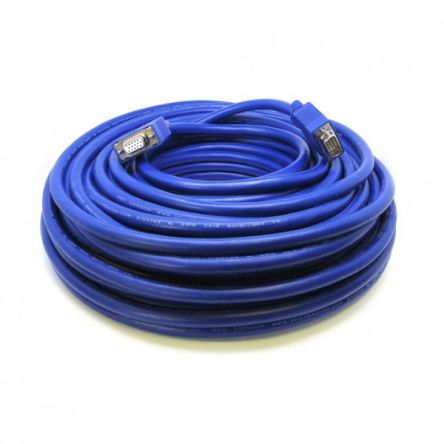 Van Damme Cable VGA De Color Azul, Con. A: VGA Macho, Con. B: VGA Hembra, Long. 30m