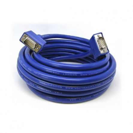 Van Damme VGA-Kabel A VGA / Stecker B VGA / Stecker, 6m Blau
