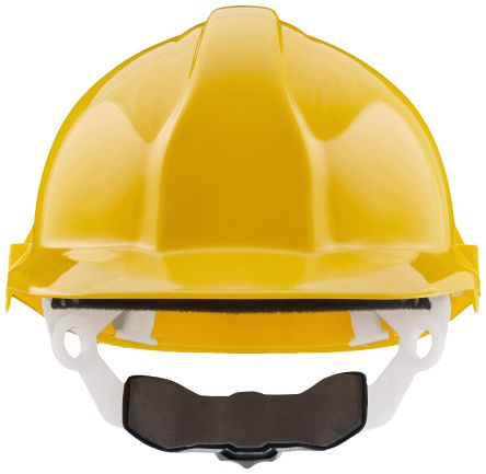 RS PRO Yellow Hard Hats, Adjustable, Ventilated