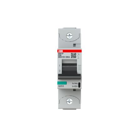 ABB High Performance S800S MCB, 1P, 80A Curve C, 400V AC, 250V DC, 50 KA Breaking Capacity