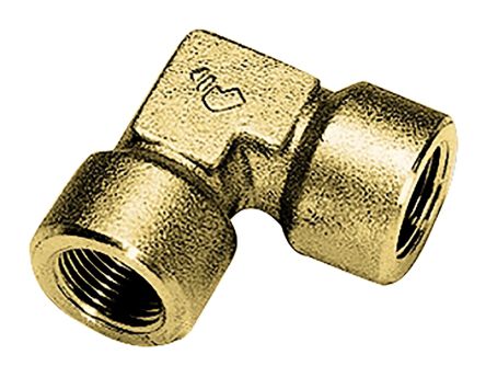Legris Brass Pipe Fitting, 90° Threaded Elbow, Female G 1/2in To Female G 1/2in