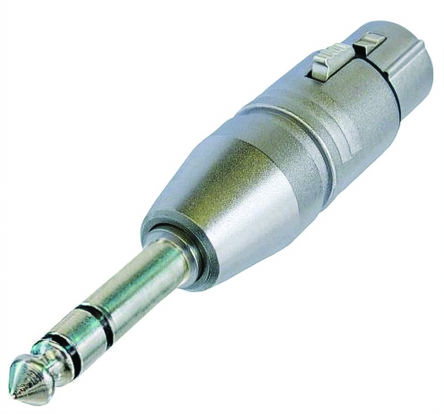 Neutrik AV Adapter, Male 1/4 in Stereo to Female XLR