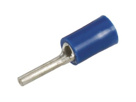 RS PRO Stiftkabelschuh, Blau Isoliert PVC Min. 1.5mm², Max. 2.5mm² 16AWG 14AWG Nicht Ummantelt, Ø 1.9mm