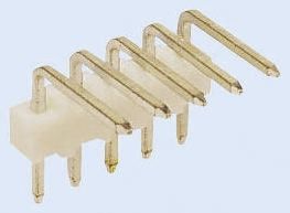 Molex KK 254 Series Right Angle Through Hole Pin Header, 15 Contact(s), 2.54mm Pitch, 1 Row(s), Unshrouded