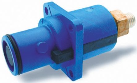 ITT Cannon Veam Snaplock Netzsteckverbinder Stecker Blau 1P, 1,0 KV / 250A, Tafelmontage IP 67