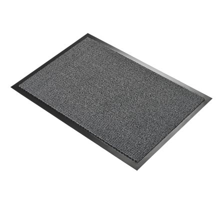 Coba Europe Vynaplush Türmatte Für Innenbereich, PVC Schwarz/Stahl, Stärke 7mm, 1.2m X 1.8m