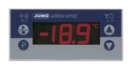 Jumo ETRON M100 Zweipunkt-Temperaturregler Tafelmontage, 4 X 4 Relais Ausgang/ Thermoelement, Typ K Eingang, 12