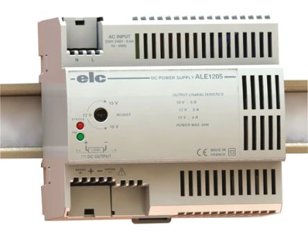 ELC 导轨电源, ALE系列, 12V 直流输出, 190 → 264V 交流输入