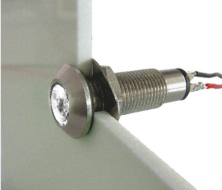 Marl LED Schalttafel-Anzeigelampe Weiß 12 → 28V, Montage-Ø 8.1mm, Lötanschluss