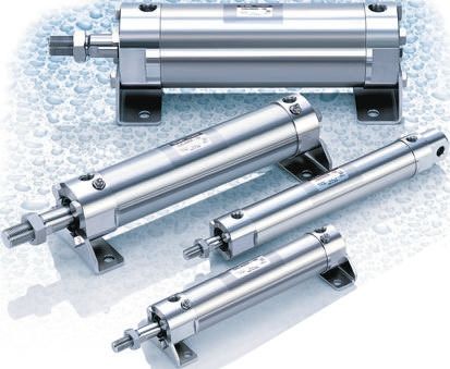 SMC Pneumatic Piston Rod Cylinder - 16mm Bore, 100mm Stroke, CJ5-S Series, Double Acting