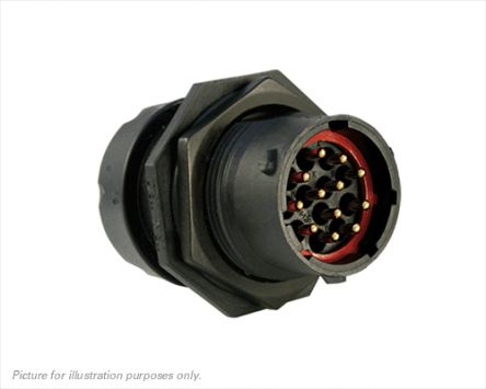 Souriau Circular Connector, 12 Contacts, Panel Mount, Plug, Male, IP68, IP69K, UTS Series