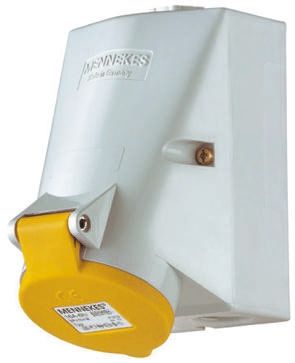 MENNEKES Buchse Gelb 3P, 110 V / 32A, Wandmontage IP44